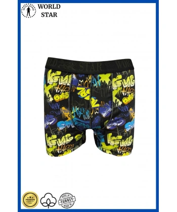 Bicomi Likralı Pamuklu Renkli Erkek Boxer