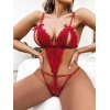 Bicomi Dantel Detaylı Kırmızı Fantezi Body
