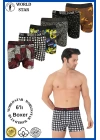Bicomi 6lı Pamuklu Karışık Desenli Erkek Boxer