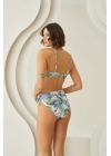 Bicomi Çiçek Desenli Kaplı Bikini Takımı