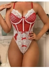 Bicomi Kırmızı Fantezi Body Hemşire Kostümü
