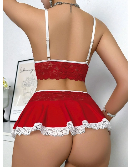 Bicomi Bustiyer ve Mini Etekli Fantezi Hemşire Kostümü