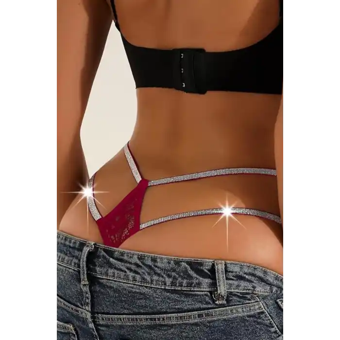 Kırmızı Taşlı tanga