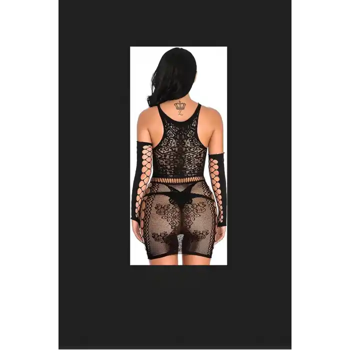 Yan file detaylı fantazi kostüm