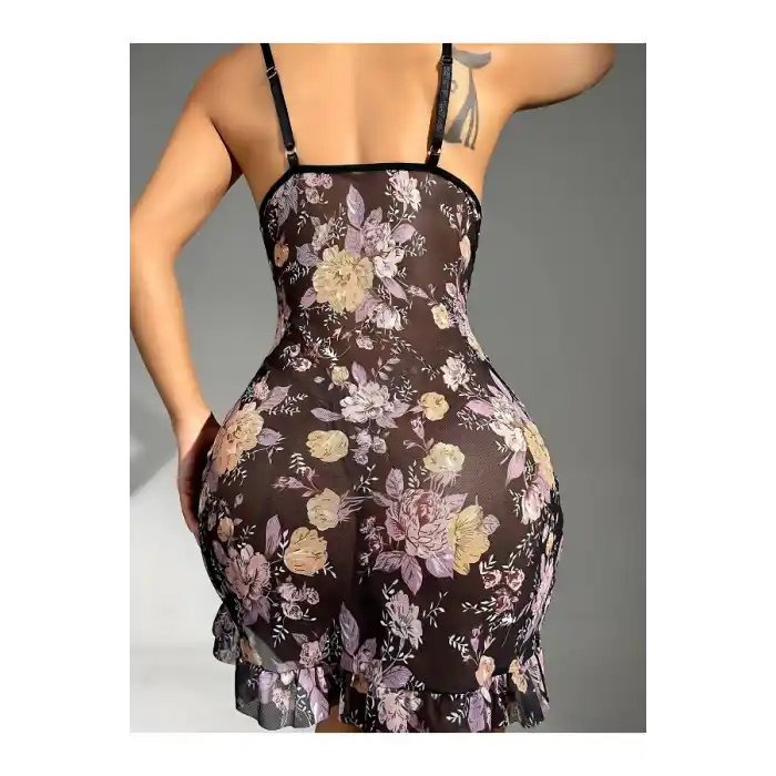 Çiçek Desenli Gecelik