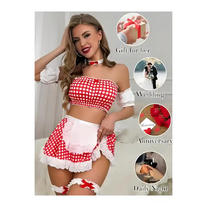 Kırmızı Etekli Gecelik