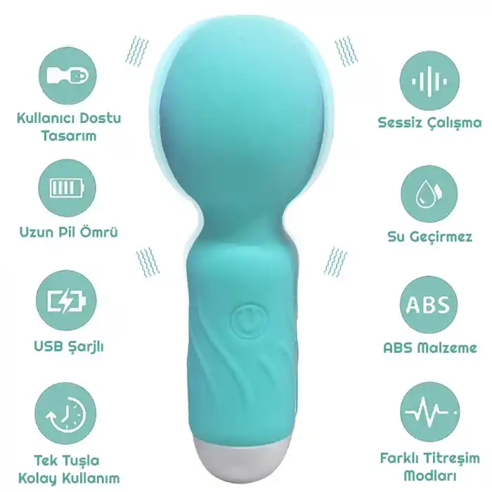 Vibex USB Şarjlı Mini Wand Vibratör