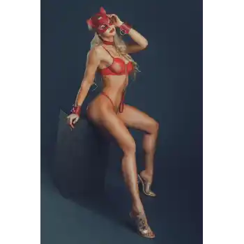 Fantezi Maske  Boyunluk ve Kelepçe