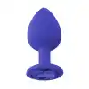 Backpart Taşlı Silikon Anal Tıkaç - Mavi