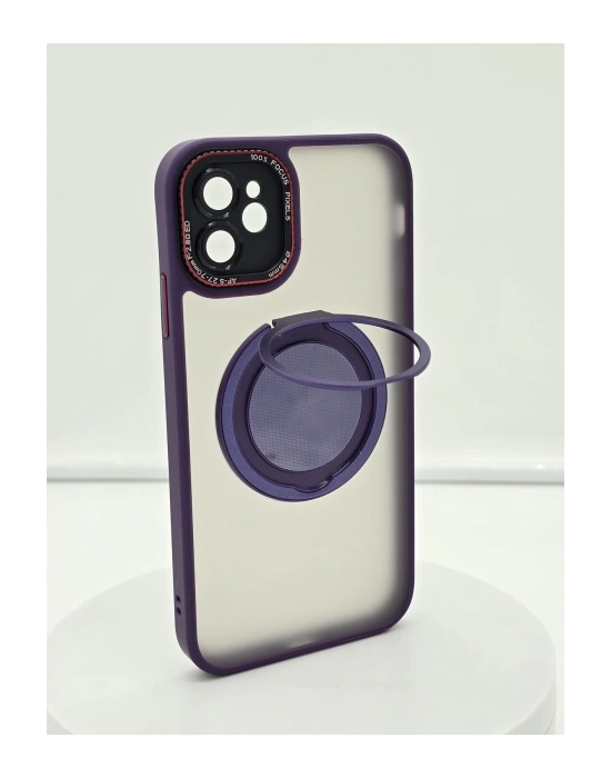 İphone 11 Kamera Koruma Lens Koruyucu Döner Standlı Kılıf