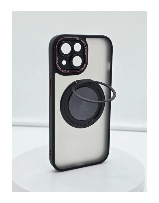 İphone 15 Kamera Koruma Lens Koruyucu Döner Standlı Kılıf