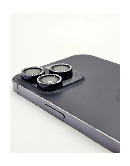 IPhone 14-14 Plus taşlı darbeye dayanıklı kamera lens koruyucu