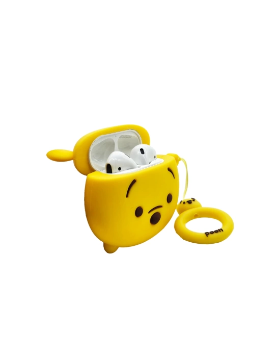 AirPods 1-2. nesil uyumlu 3D disney ayı pooh kılıf ve anahtarlık