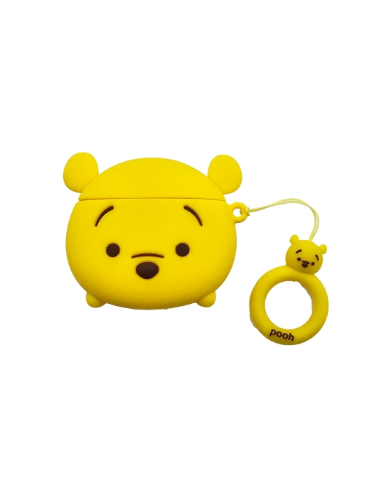 AirPods 1-2. nesil uyumlu 3D disney ayı pooh kılıf ve anahtarlık