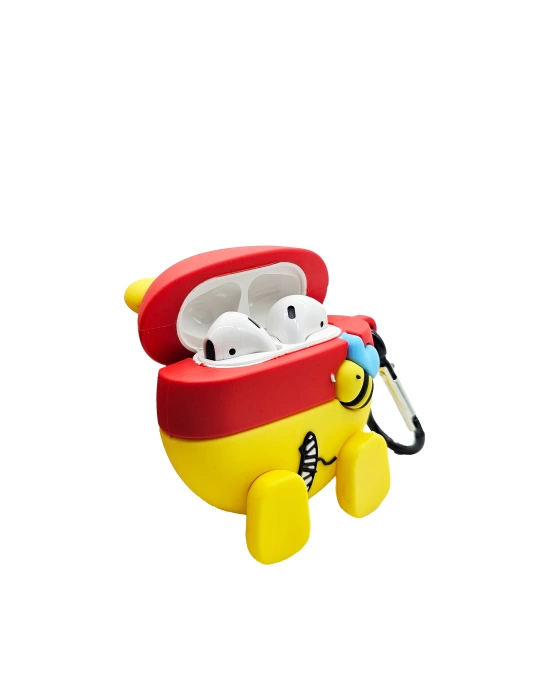 AirPods 1-2. nesil uyumlu 3D disney ayı pooh kılıf ve anahtarlık