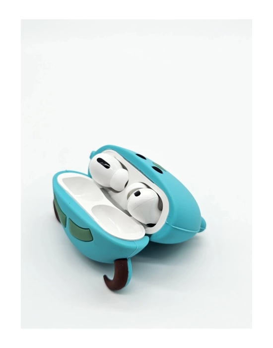 AirPods pro 1-2 nesil uyumlu mavi disney sally figürlü 3D silikon kılıf ve anahtarlık