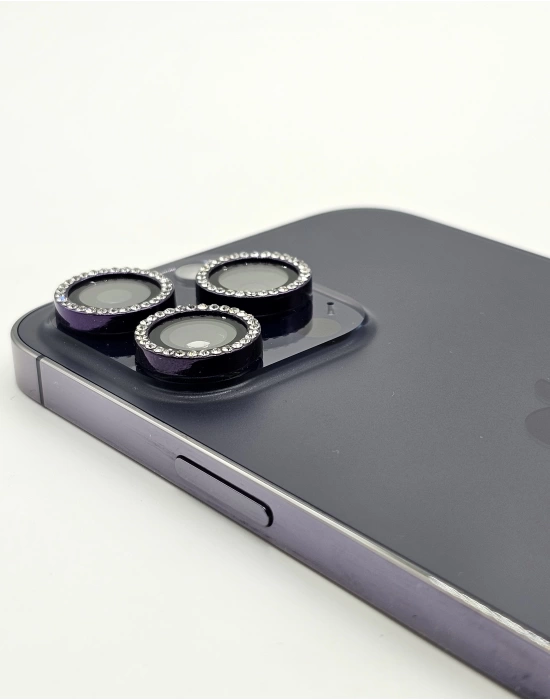 IPhone 13-13mini taşlı darbeye dayanıklı kamera lens koruyucu