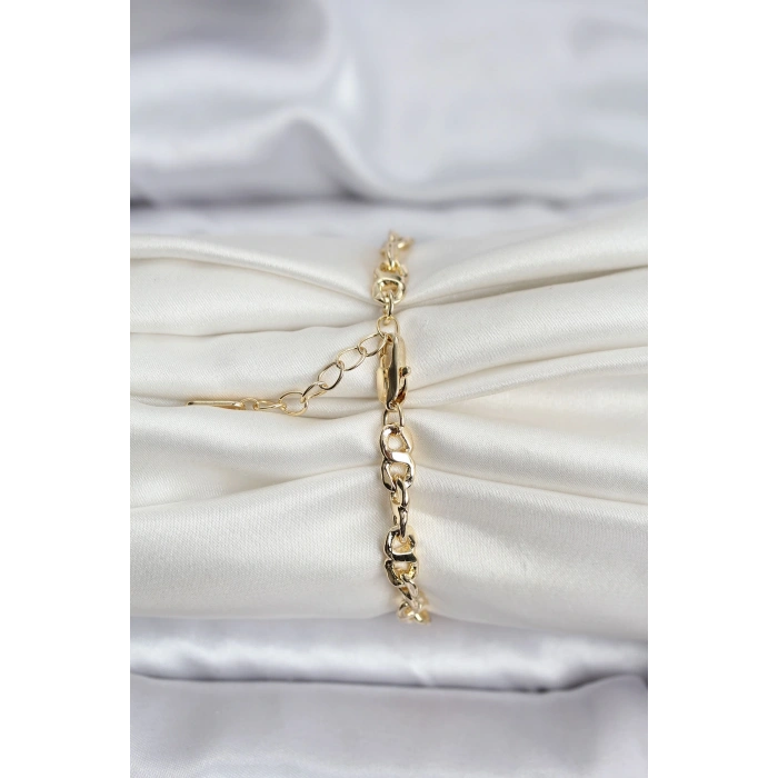 14K Gold Renk Kaplama Zincir Model CM Kadın Bileklik