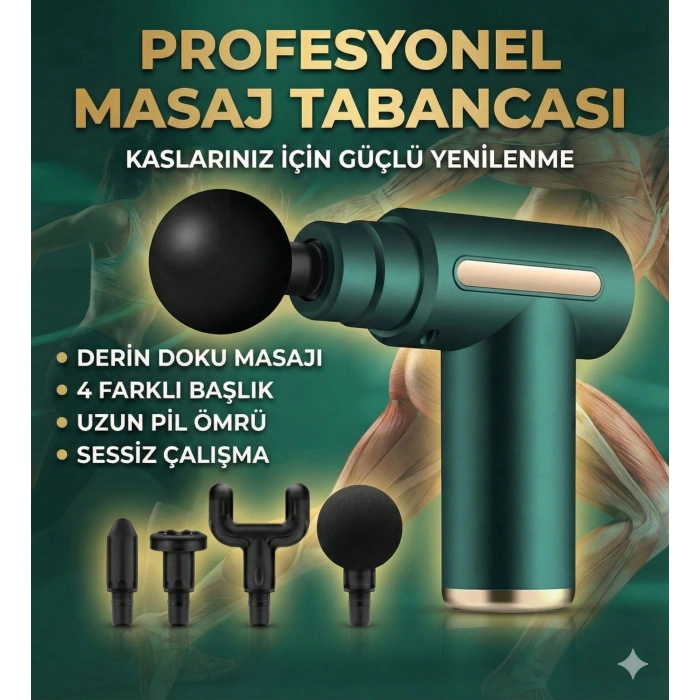 4 Başlıklı 6 Kademeli Titreşimli Şarjlı Mini Masaj Aleti