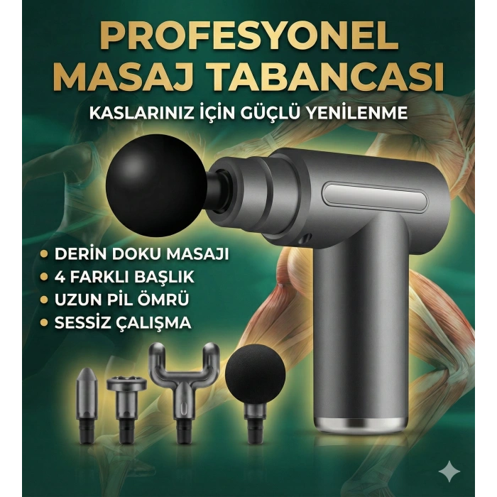 4 Başlıklı 6 Kademeli Titreşimli Şarjlı Mini Masaj Aleti