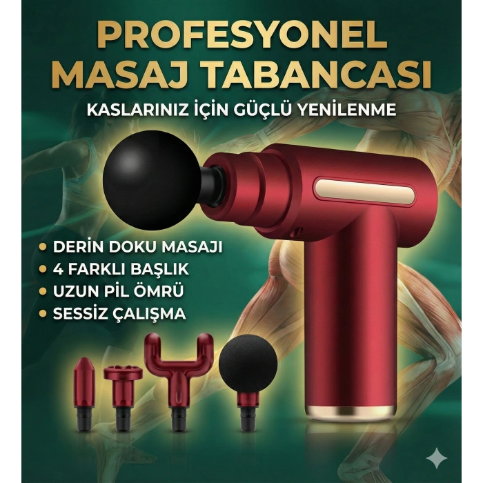 4 Başlıklı 6 Kademeli Titreşimli Şarjlı Mini Masaj Aleti