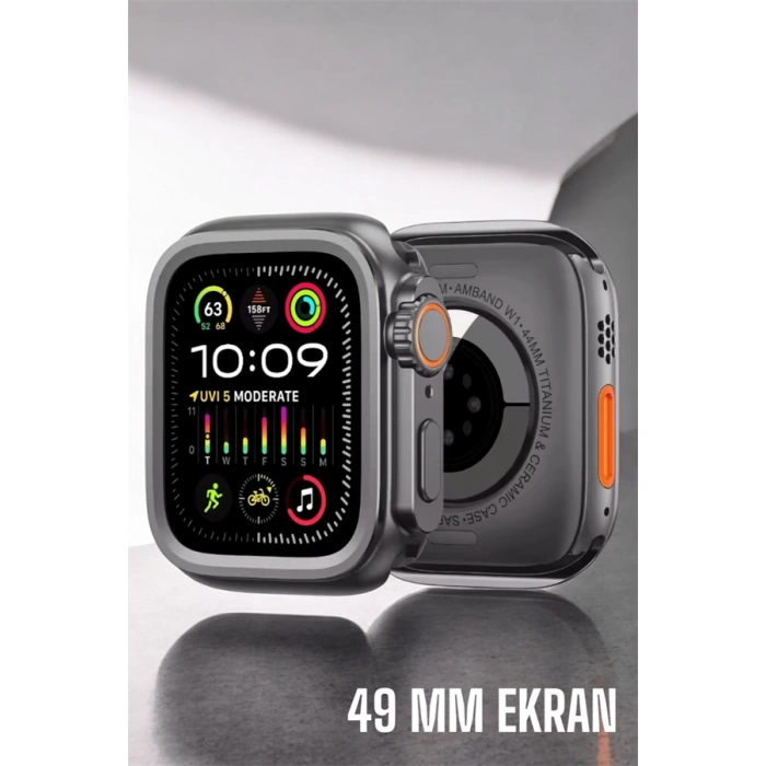 45 MM Gri Kasa Ultra Akıllı Saat Sesli Görüşme, Sağlık Takibi, Suya Dayanıklı