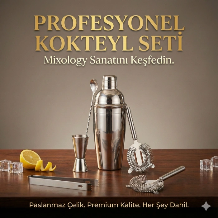 5 Parça Kokteyl Hazırlama Seti 550 Ml