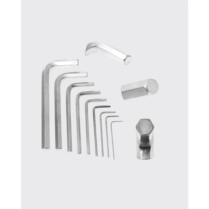 9 Parça Alyan Anahtar Seti Isıl İşlem Görmüş Dayanıklı Çelik