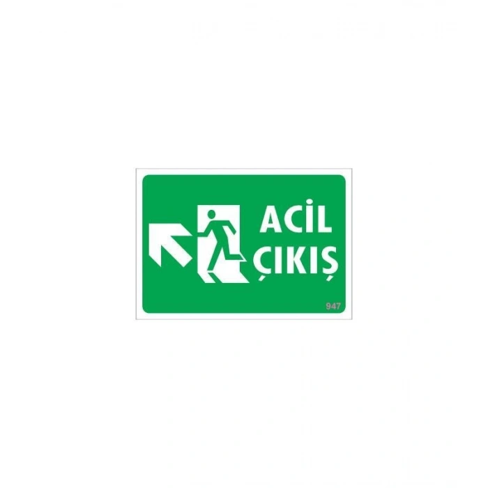 Acil Çıkış Uyarı Levhasi 25x35 KOD: 947