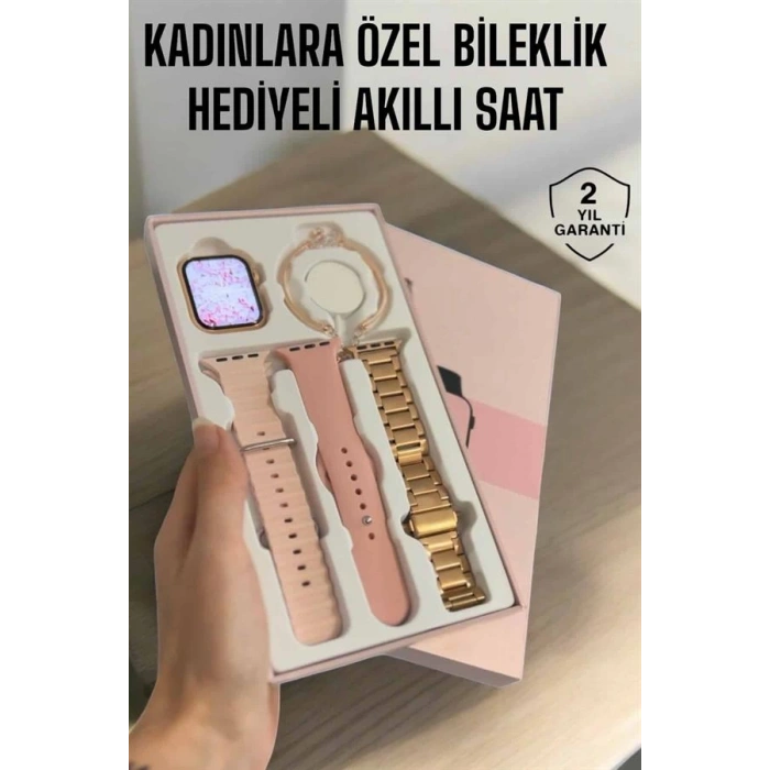 Akıllı Saat Adımsayar, Nabız Takibi ve GPS Destekli Kadınlara Özel