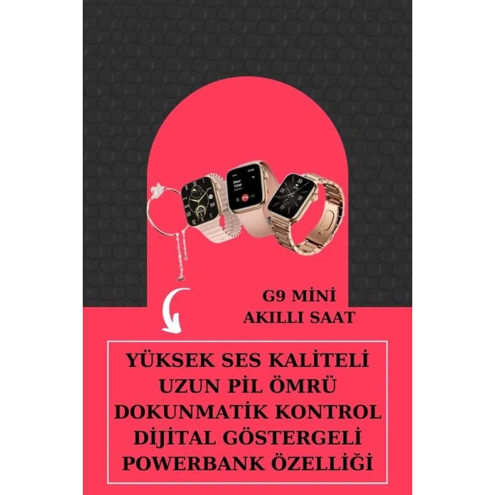 Aksesuar Hediyeli Akıllı Saat ve Dijital Göstergeli Powerbankli Bluetooth Kulaklık