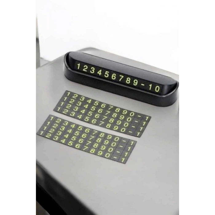 Araba Park Numaratörü Araç İçi Numaralık Değiştirilebilir Çevirmeli Mini