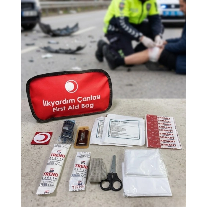 Araç ve Ev İçin İlk Yardım Çantası Eksiksiz Acil Müdahale Seti