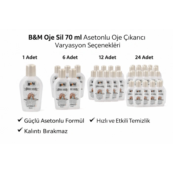 B&M Oje Sil 70 ml Asetonlu Oje Çıkarıcı Güçlü Formül 1 ADET