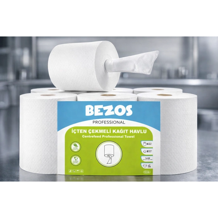 Professional İçten Çekmeli Kağıt Havlu 2 Koli | 12 Rulo | Endüstriyel Kullanım