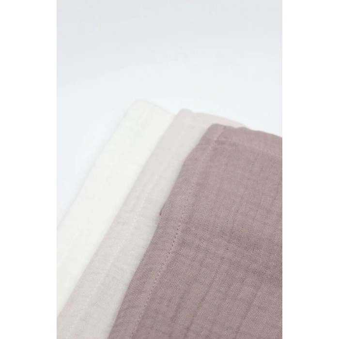 Bistyle 6lı Müslin Mendil 20x20 cm 90106 Taş Ekru Antrasit