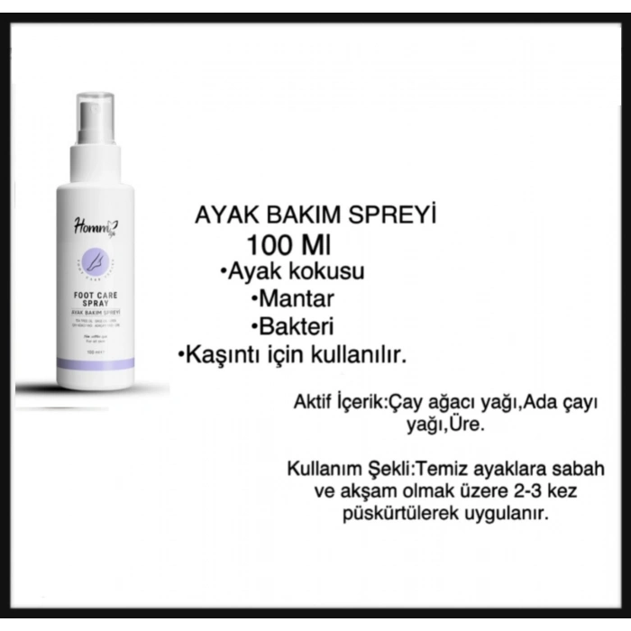 Bitkisel Ayak Koku Giderici Bakım Spreyi