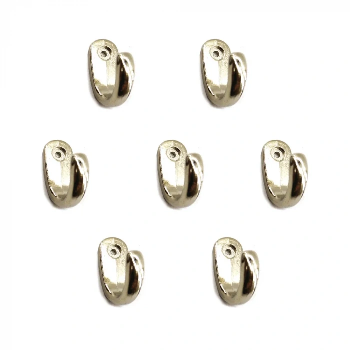 Büyük Tekli Fincan Askı, Dekor Askısı - Nikel, 100 Adet, 12x23x30 mm