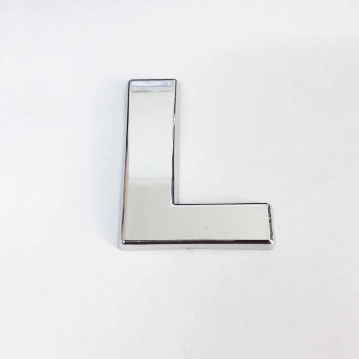 Cemax L Harfi  3,75 cm Krom Yapışkanlı