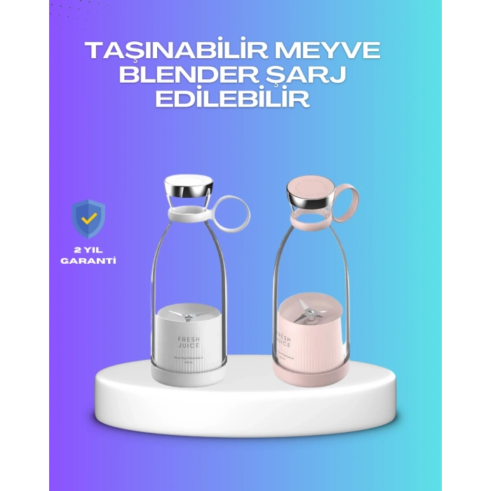 Çevre Dostu Cam Gövdeli Kablosuz Smoothie Blender