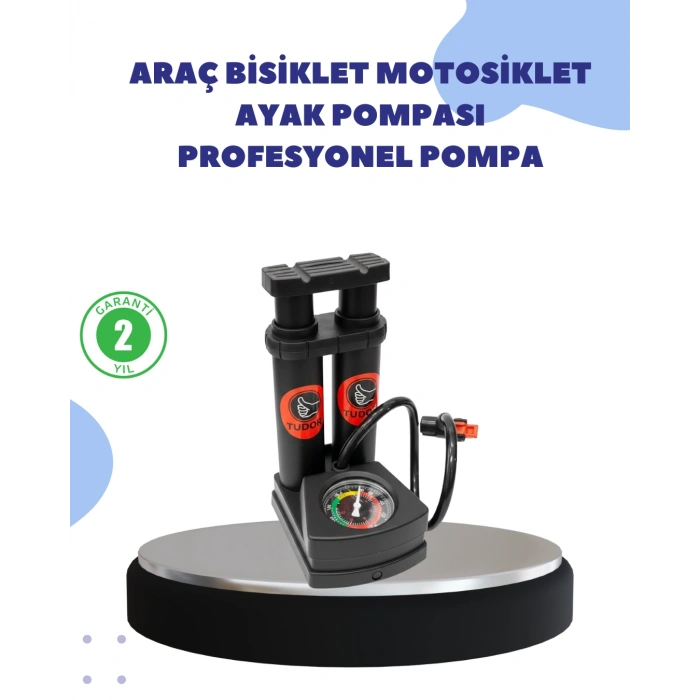 Çok Amaçlı Ayaklı Lastik Pompası Yüksek Hassasiyetli