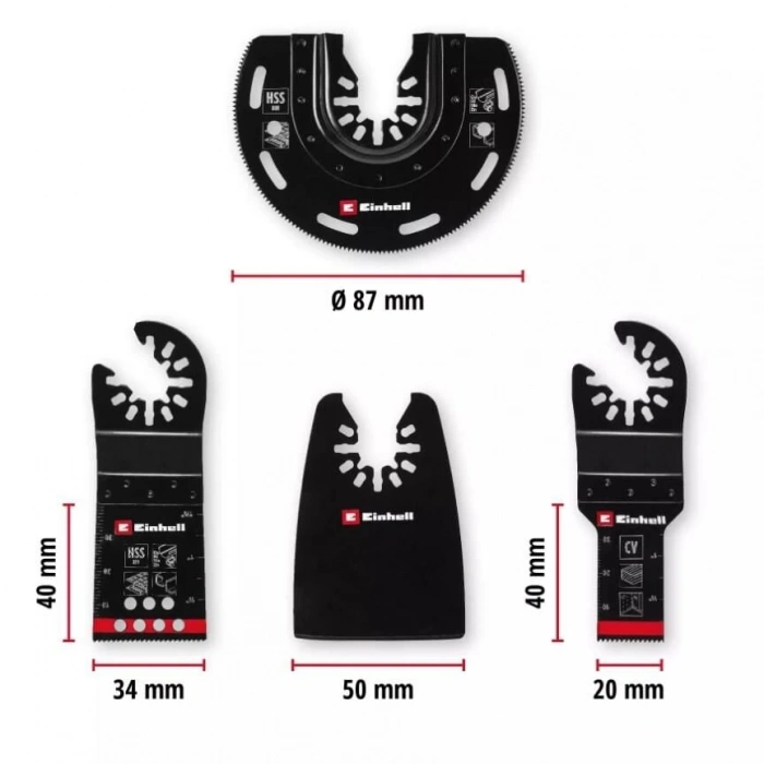 Einhell Raspalama Uç Seti 4 Parça
