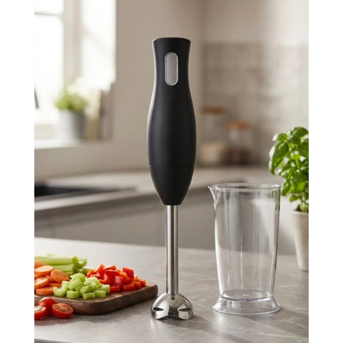 El Blenderı Paslanmaz Çelik Metal Ayaklı Ergonomik Tasarımlı Mutfak Blender