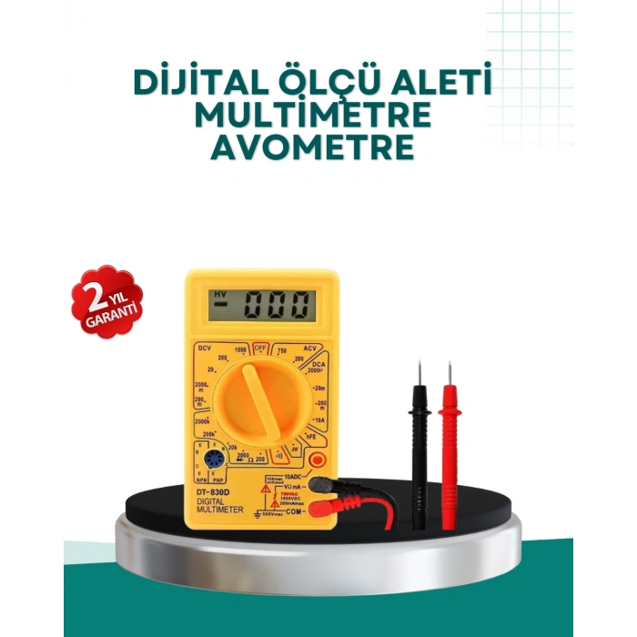 Elektrik Ölçüm Cihazı Dijital Multimetre 10 Amper Destekli