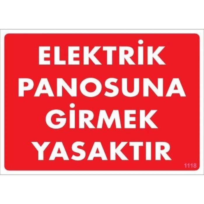 Elektrik Panosu Levhası 25x35 KOD:1118