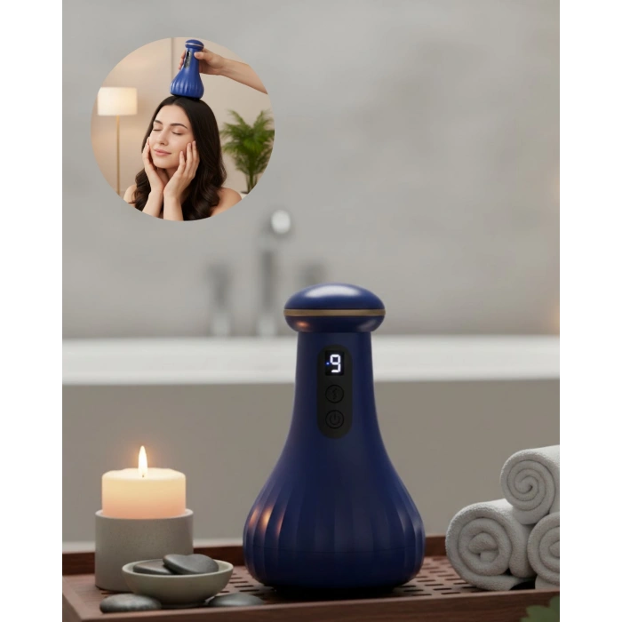 Elektrikli Baş ve Vücut Masaj Cihazı Çok Kademeli Rahatlatıcı