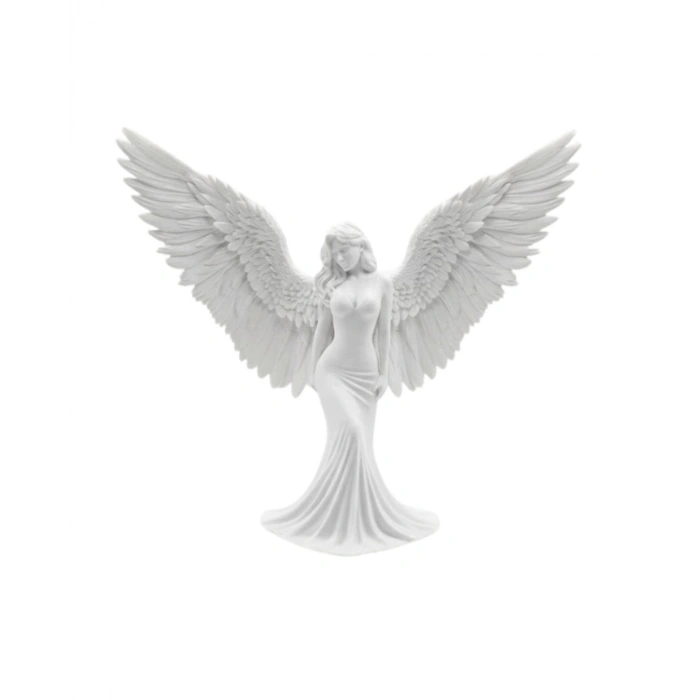 Estetik Melek Kadın Figürlü 3D Dekoratif Biblo Modern Salon Dekoru