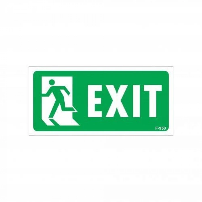 Exit Sol Uyarı Levhası 17,5x25 KOD:950