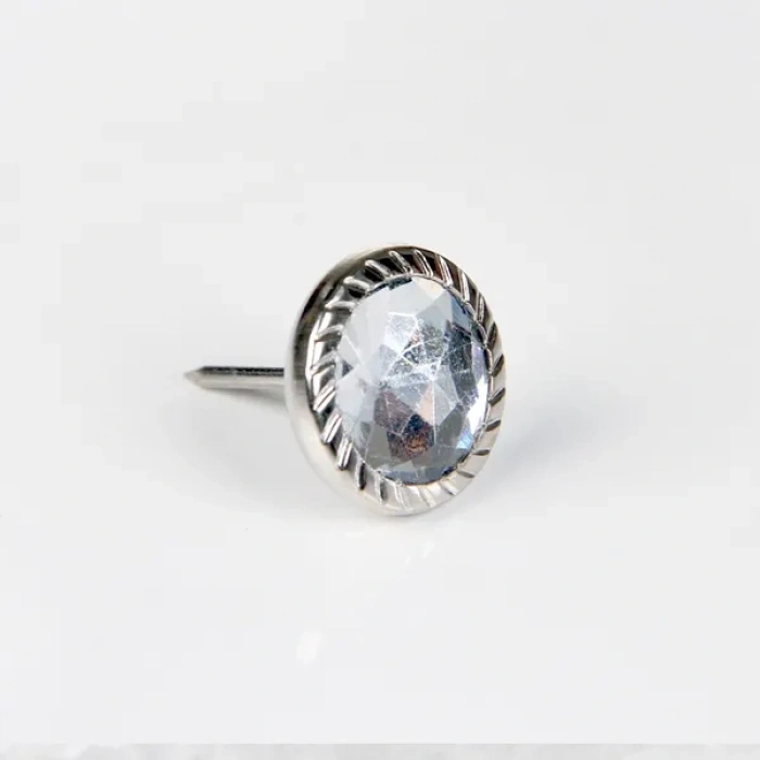 Febko Dekoratif Parlak Taşlı Kabara Raptiye 17 mm - 500 adet