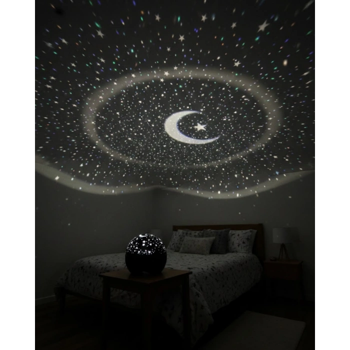 Fişli Yıldız Projektör Gece Lambası Müzikli